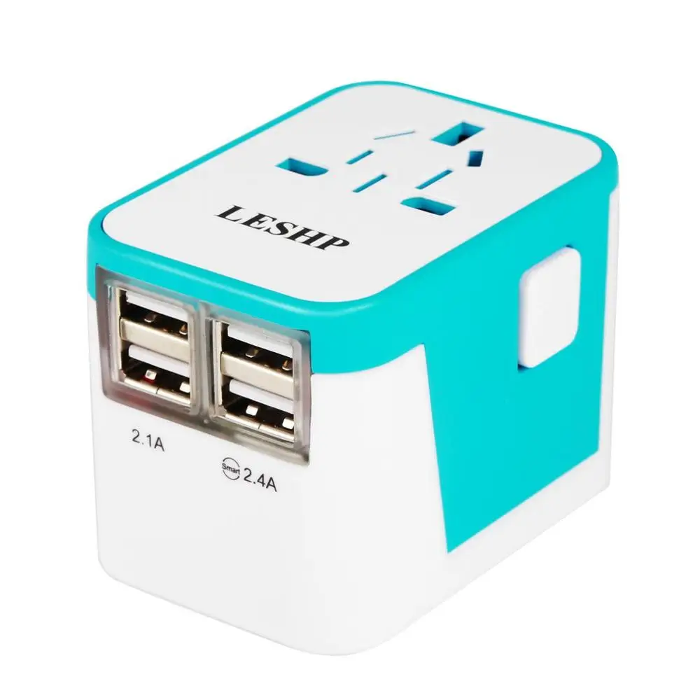 110 250 В 3AC 4 порта USB Универсальное зарядное устройство для путешествий настенное
