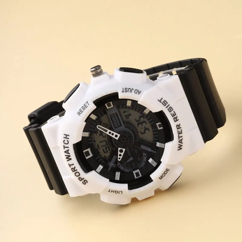 Женские спортивные часы FMOD с двойным дисплеем аналоговые цифровые светодиодные