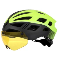 bicycle helmet men women integrally molded breathable cycling helmet goggles lens mtb road bike helmet safely cap casco ciclismo