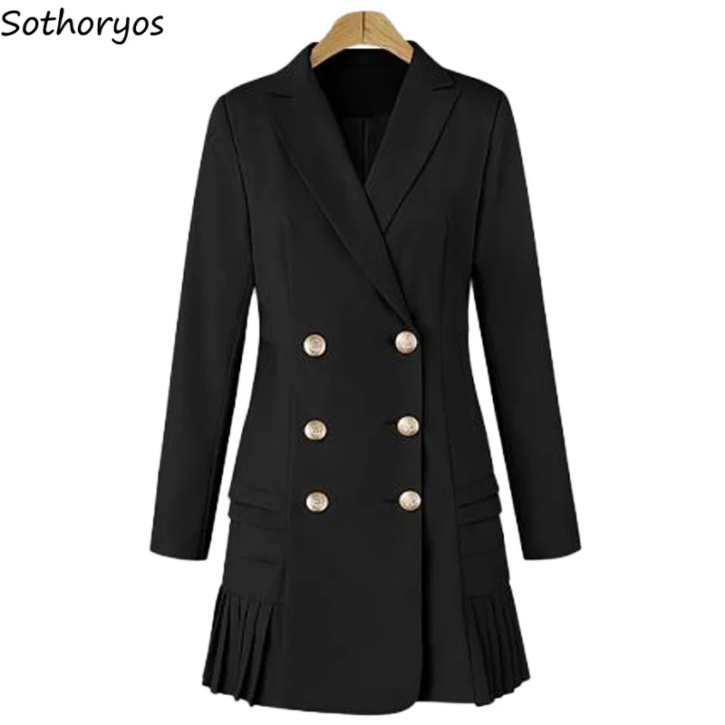 Женский облегающий Тренч элегантный однотонный двубортный трендовый с