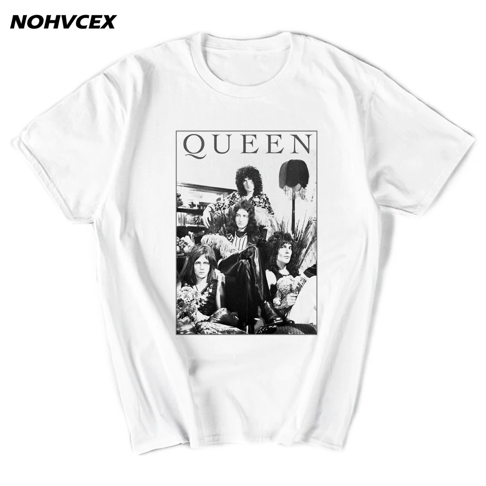 Новые модные хлопковые топы с принтом рок королевы группы футболка хипстерская