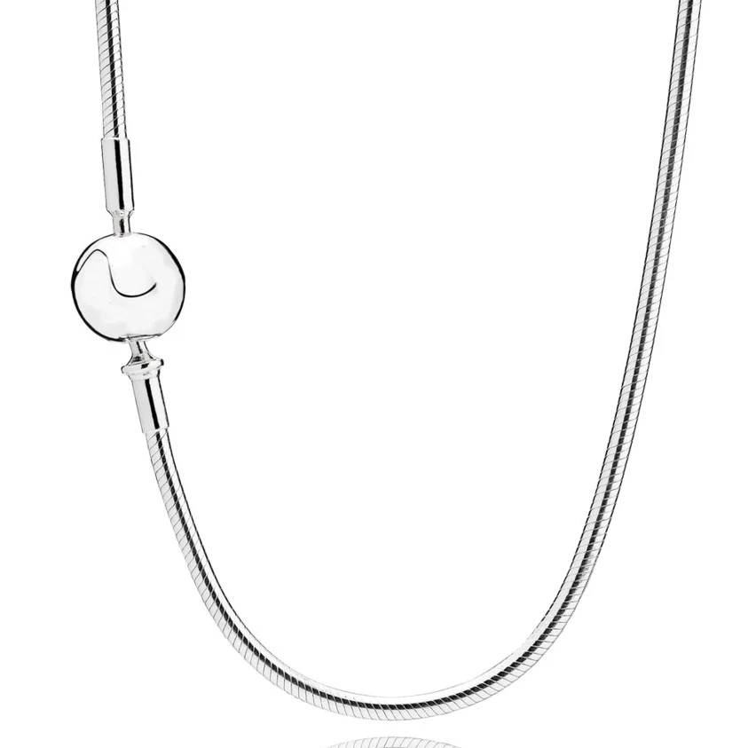 

Beads & Pave Chunky Infinity Knot Sphere Clasp Essence Me Link Necklace For Fashion 925 Sterling Silver Bead Charm DIY Jewelry