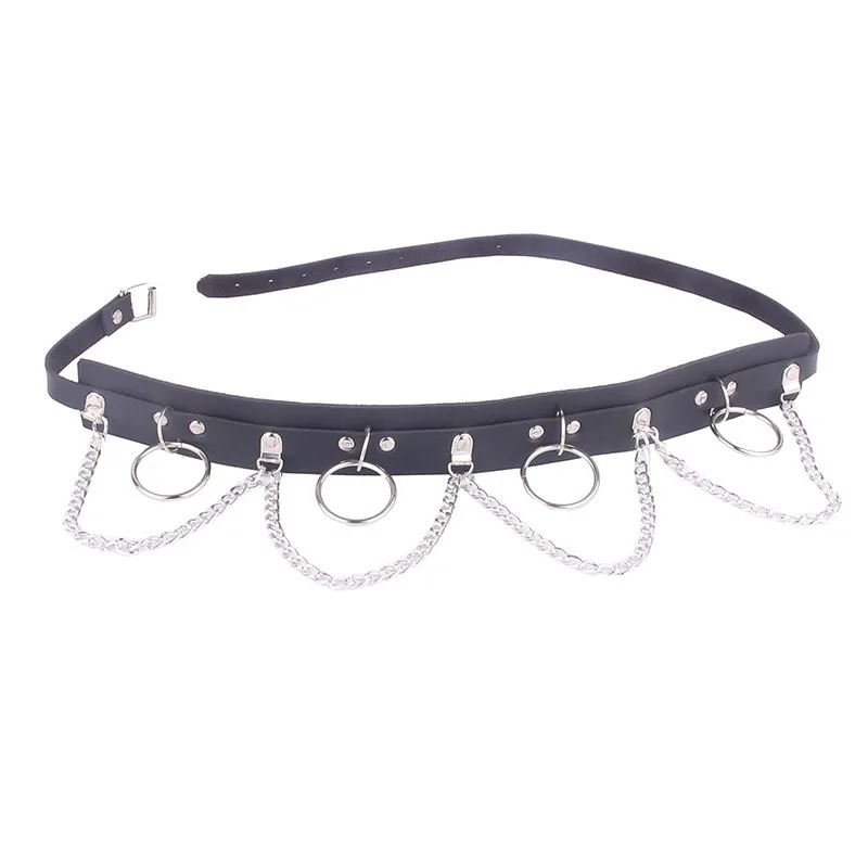 

Harajuku Leather Tassel Waist Chain Belt for Women Sexy Body Chain Jewelry Accessories Punk Female Rave Body Harness Chain Belt