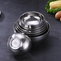 high quality double layer rice bowl 304 stainless steel hot insulation soup bowl unbreakable noodle bowl children bowl
