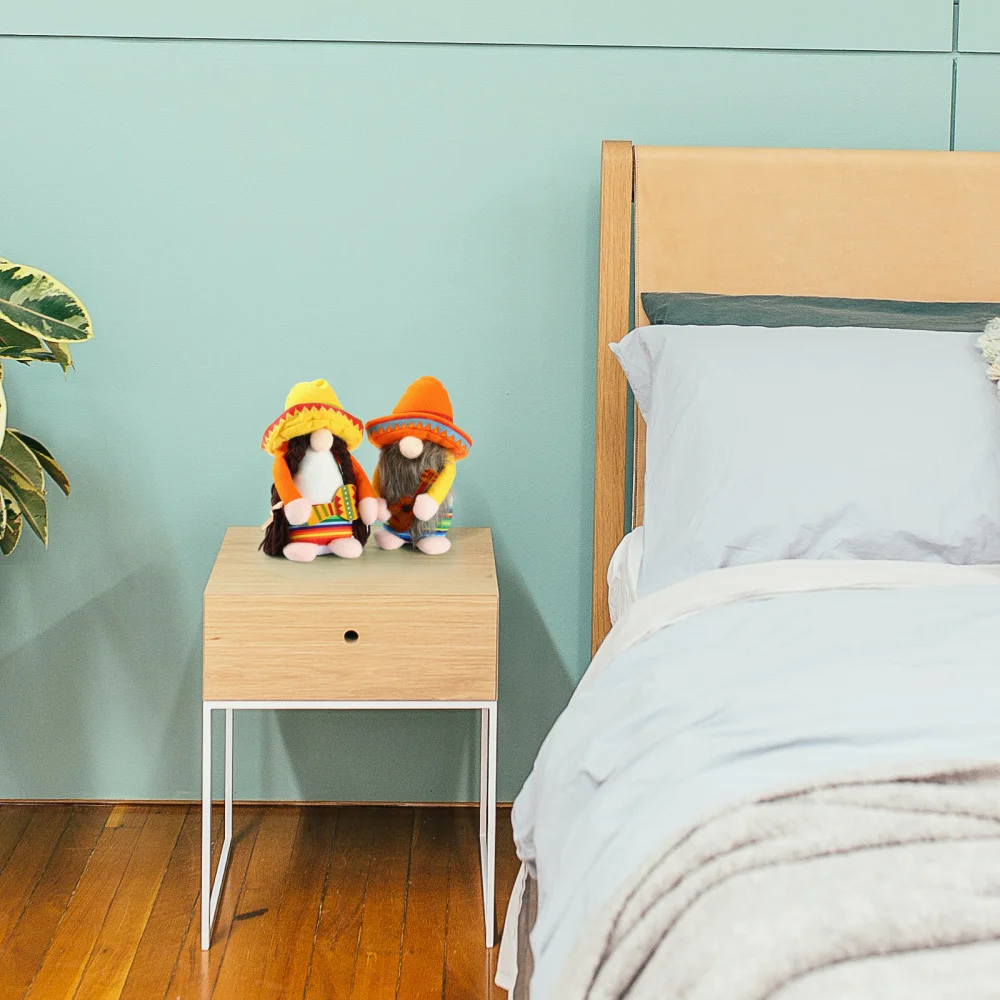 

KESYOO 2Pcs Hawaii Mexican Gnome Faceless Dwarf Gnome Decoration Tabletop Ornament