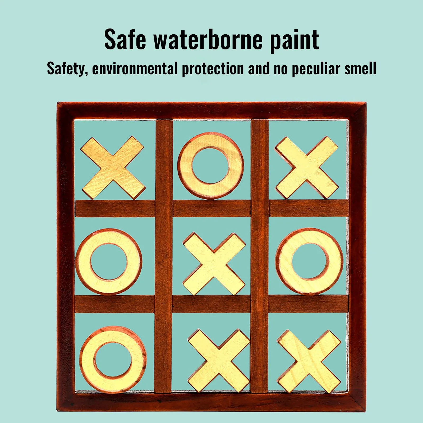 

Tic-Tac Toe Toy Puzzle Game XO Chess Wooden Double Game Parent-child Family Game