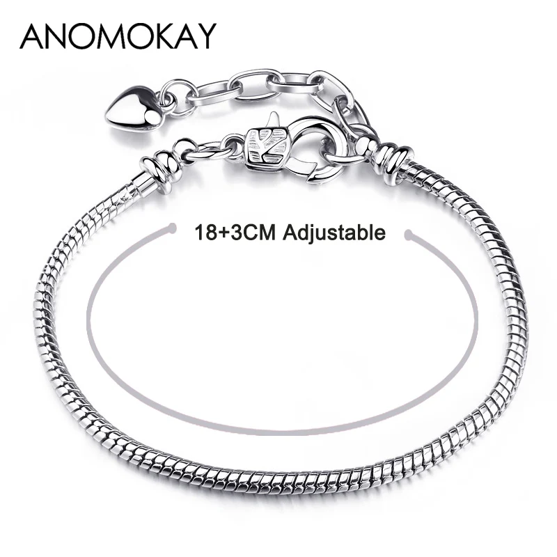 Женская цепочка змея anomok базовый Браслет сделай сам очаровательные бусины