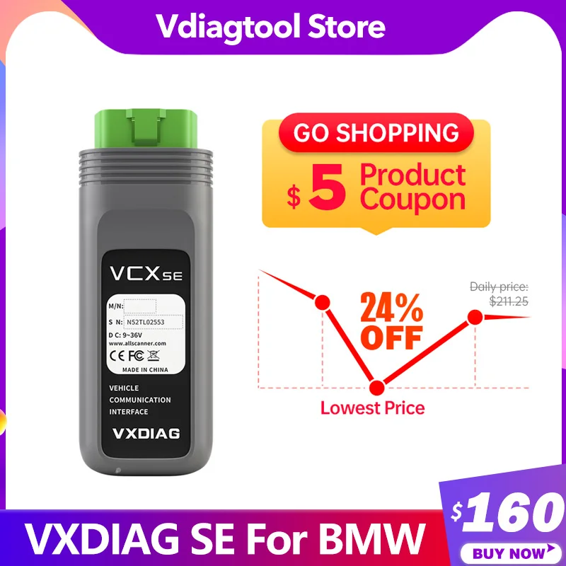 VXDIAG VCX SE для BMW obd2 сканер автомобильный диагностический ICOM A2 A3 Next ECU