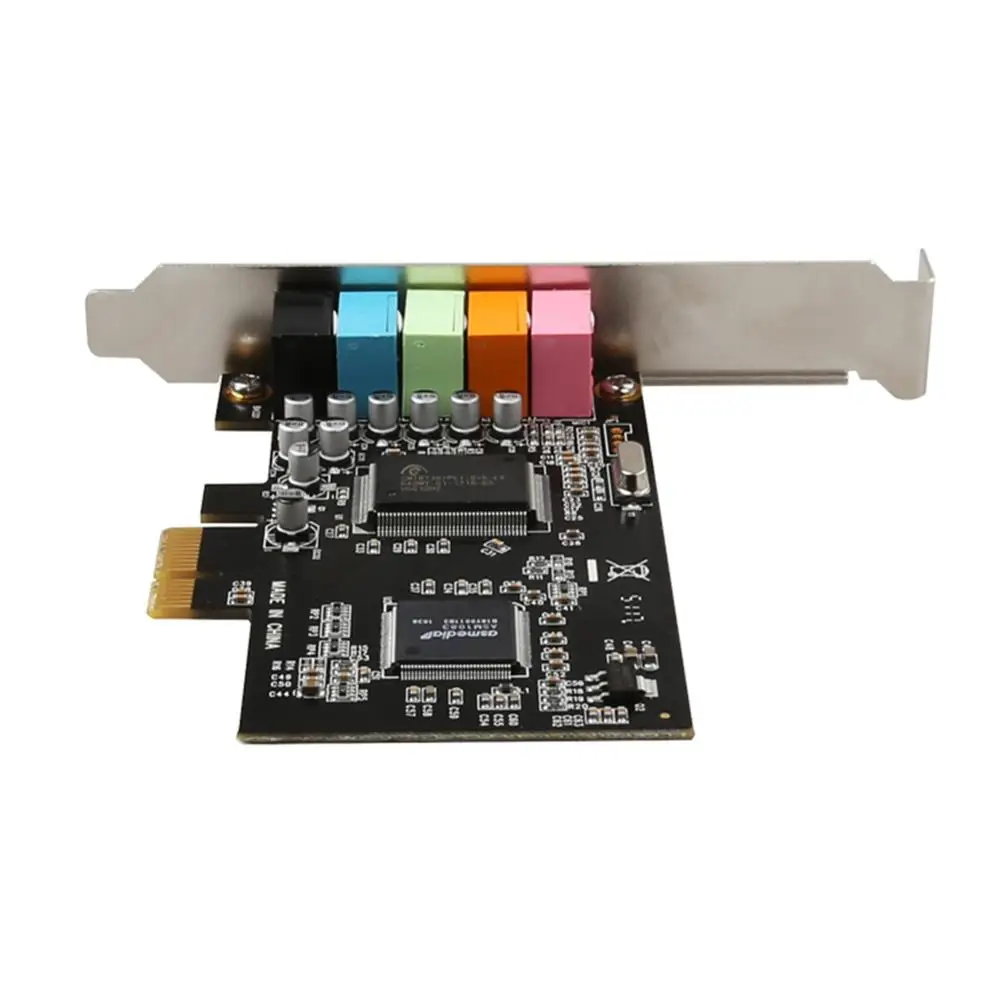 Новая 3D стерео 5 1 внутренняя звуковая карта для ПК Windows 10 PCI e аудио CMI8738 чип 32/64 бит