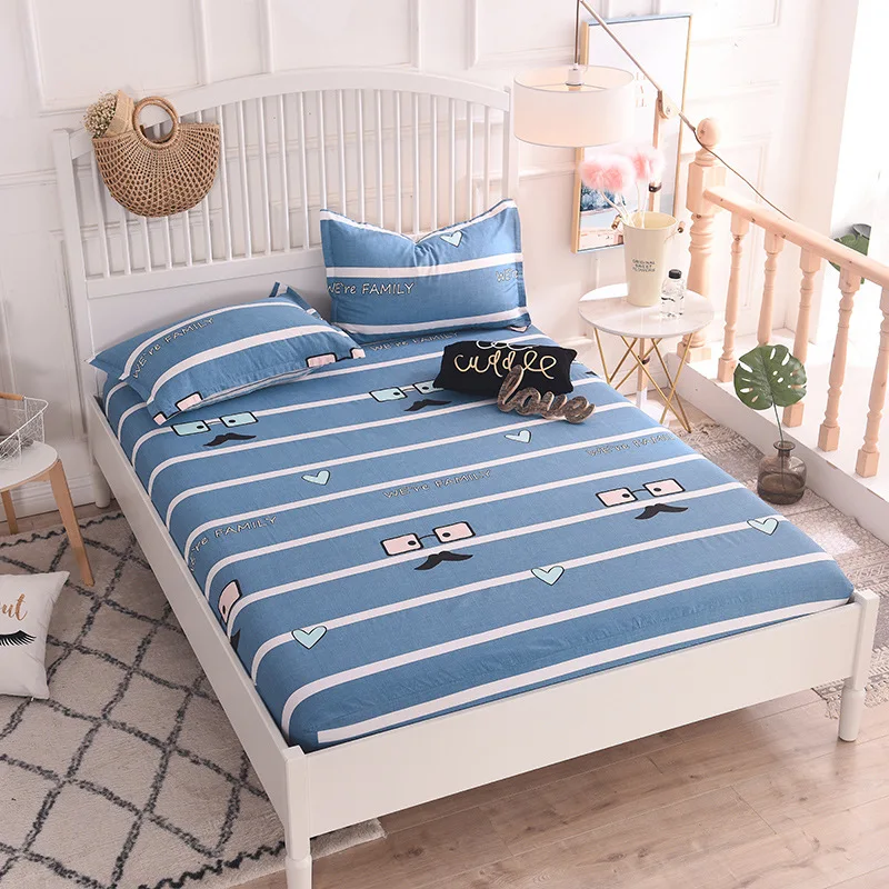 Наматрасник из 100% хлопка Защитные чехлы для кровати натяжная простыня с