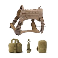 molle tactical dog vest military combat dog training vest clothing harness hunting dog clothes vests with molle carrier bag