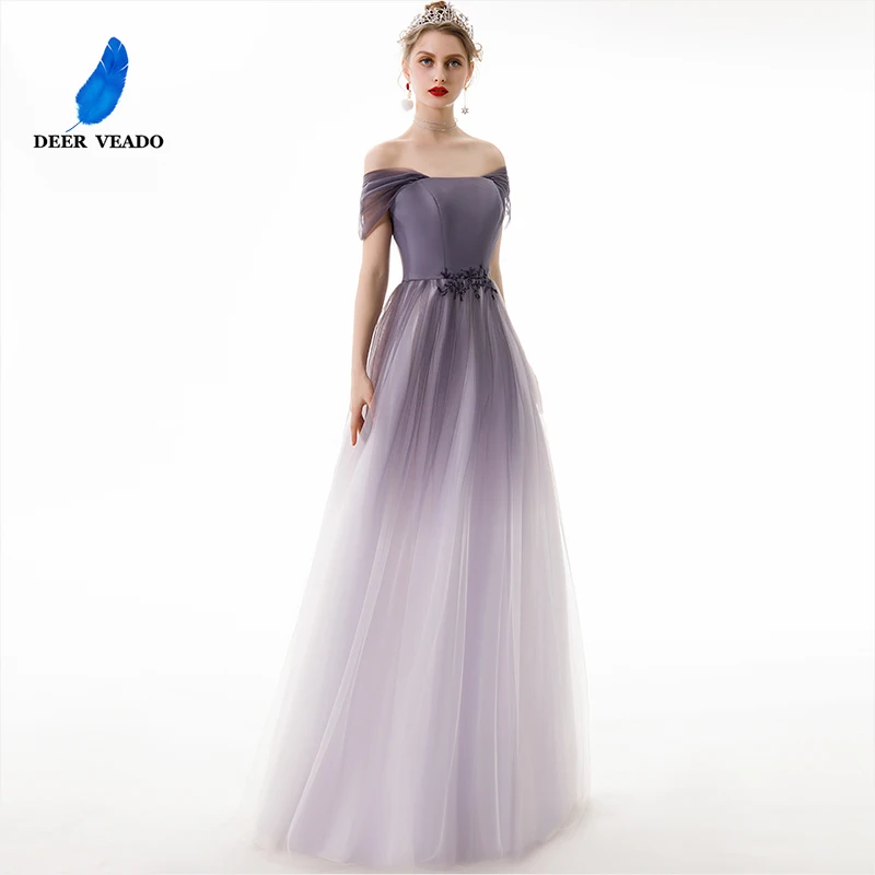 DEERVEADO Robe De Soiree A Line вечернее платье с открытой спиной и бисером Длинные вечерние