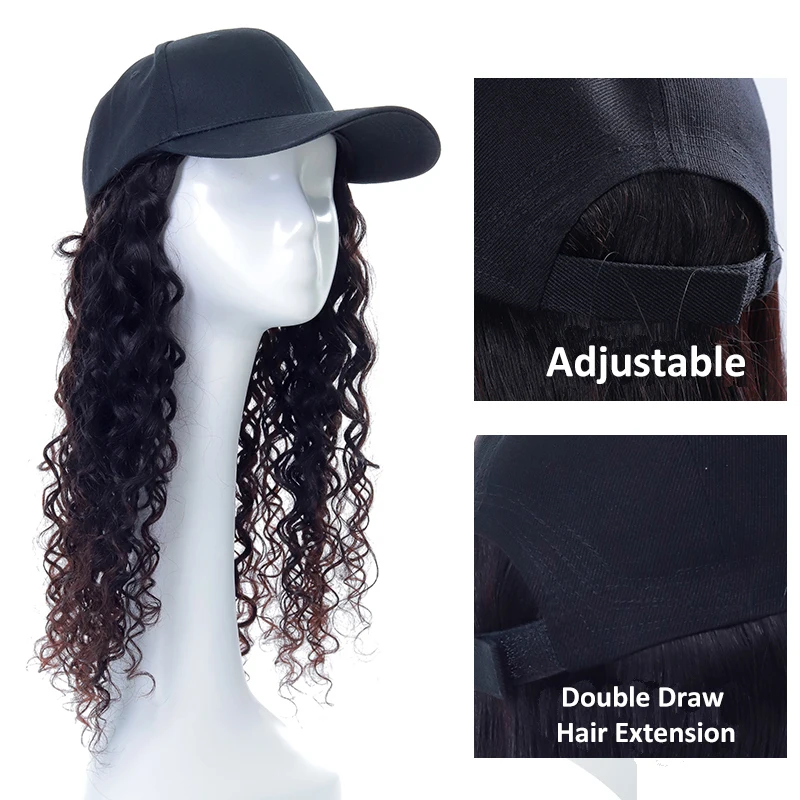 Addbeauty бейсболка парик тело волновая шляпа естественное соединение цвет Remy