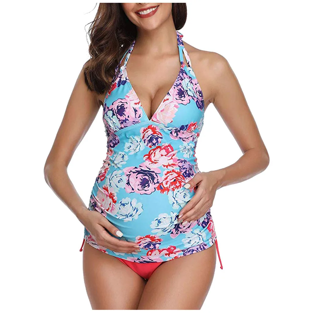 SAGACE цельный купальный костюм купальник с v образным вырезом для беременных