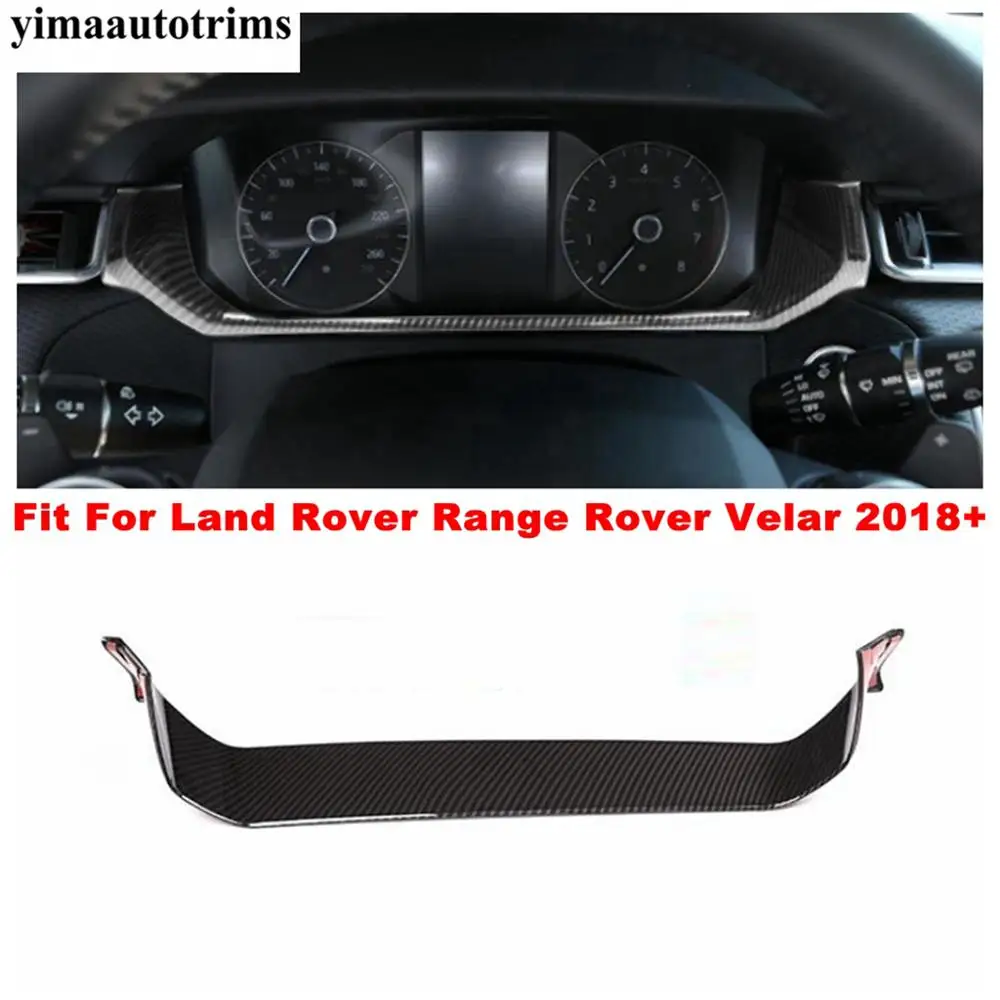 

For Land Rover Range Rover Velar 2018 - 2021 Dashboard Instrument Panel Screen Cover Trim Matte / Carbon Fiber Look Interior