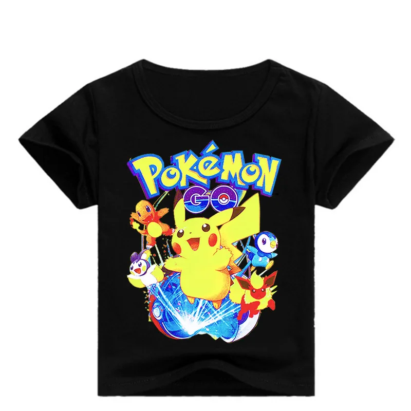 Оригинальная короткая футболка Takara Tomy Pokemon Pikachu летняя хлопковая милая