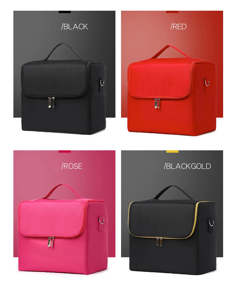 

Cosmetic bag portable large-capacity multi-layer manicure and hairdressing embroidery tool kit cosmetic storage box cosmetic bag