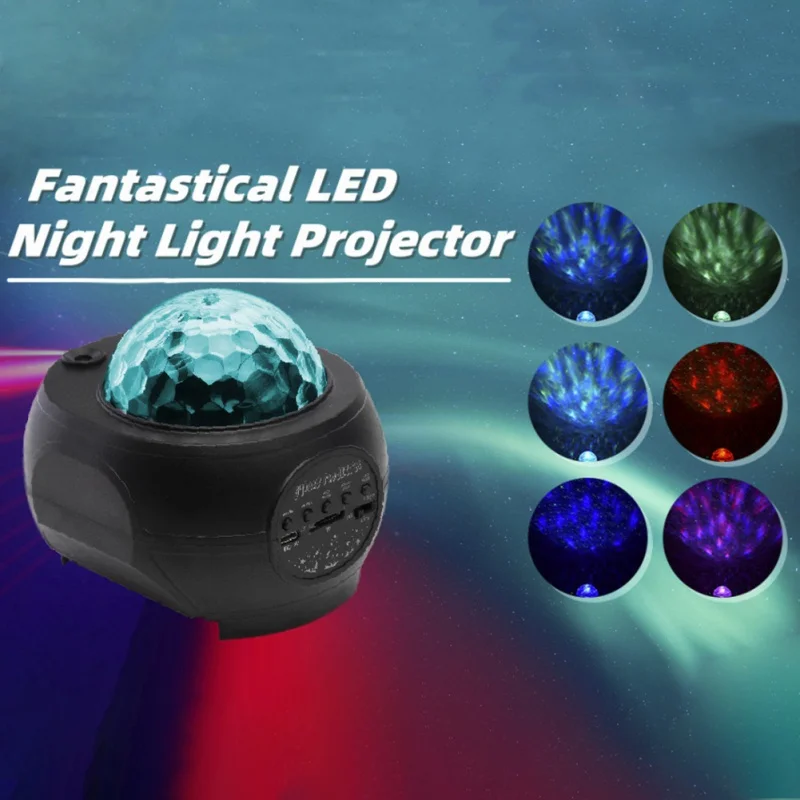 Светодиодная проекционная лампа Романтическая звезда Луна Bluetooth музыка небо