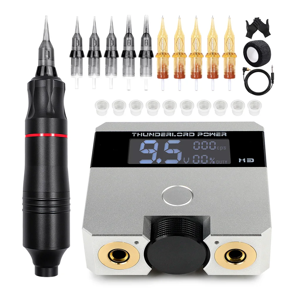 

New Tattoo Machine Kit Power Device Rotary Pen With Cartridges Needle Permanent Makeup Machine For Tattoo Beginner Artist