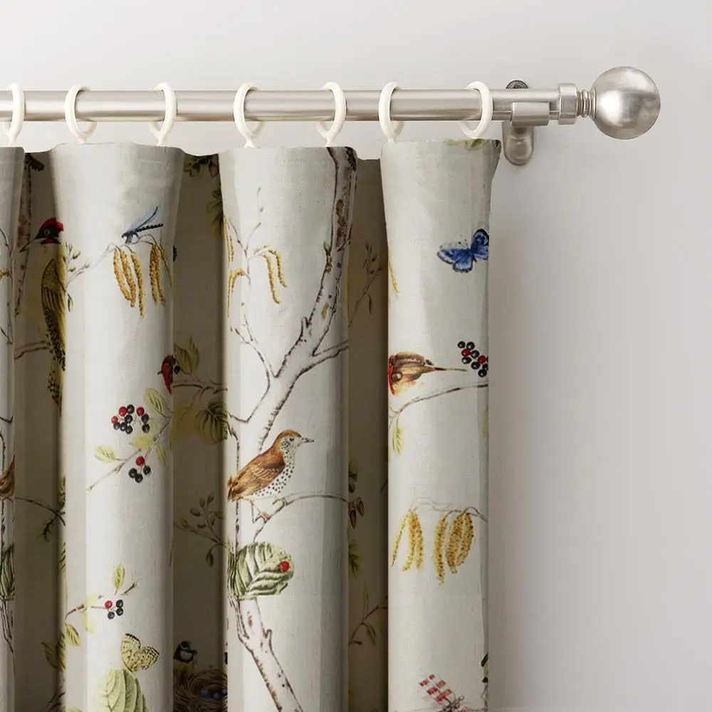 

Flat Hook Polyester Curtain Window Drapery Fabric Blackout Curtians Custom Simple Blackout Curtains Kids ChadMade Luna (1 Panel)