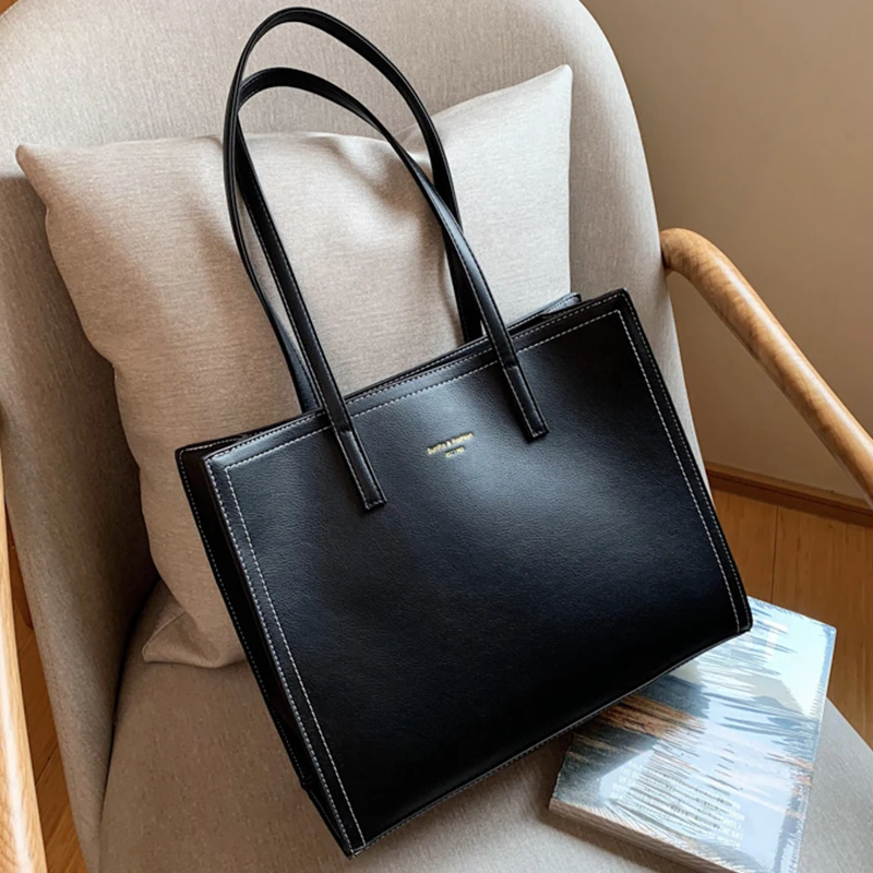 

Large Capacity PU Leather Luxury Designer Top-handle Bags for Women Female Fashion Purses and Handbags High Quality Shoulder Bag