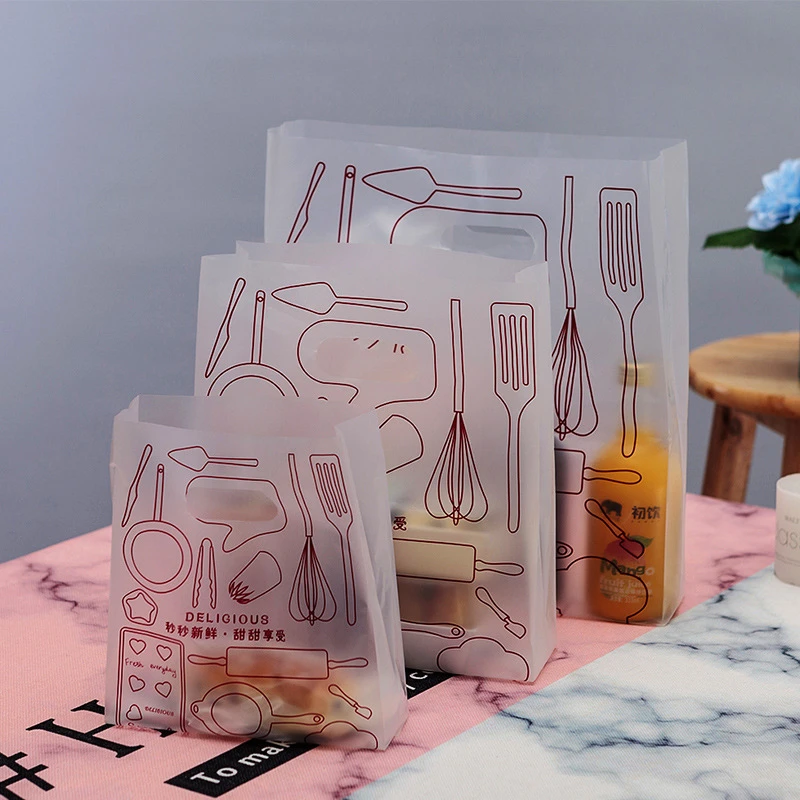 50 шт./лот пластиковые кофейные хлебные лавки для выпечки печенья кондитерские