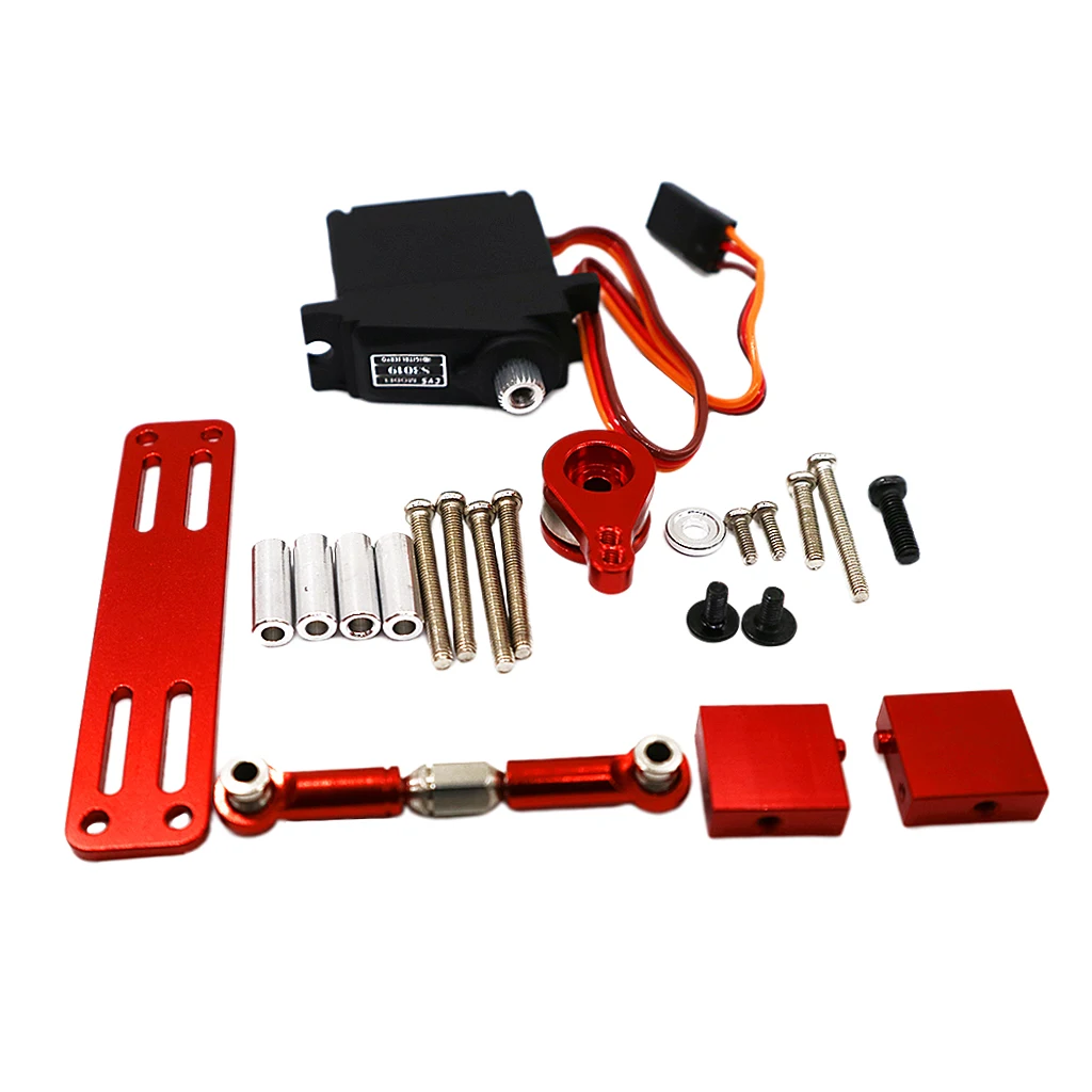 

Steering Engine Servo + Servo Horn Arm + Fixed Mount Bracket for 1/16 Wltoys C14