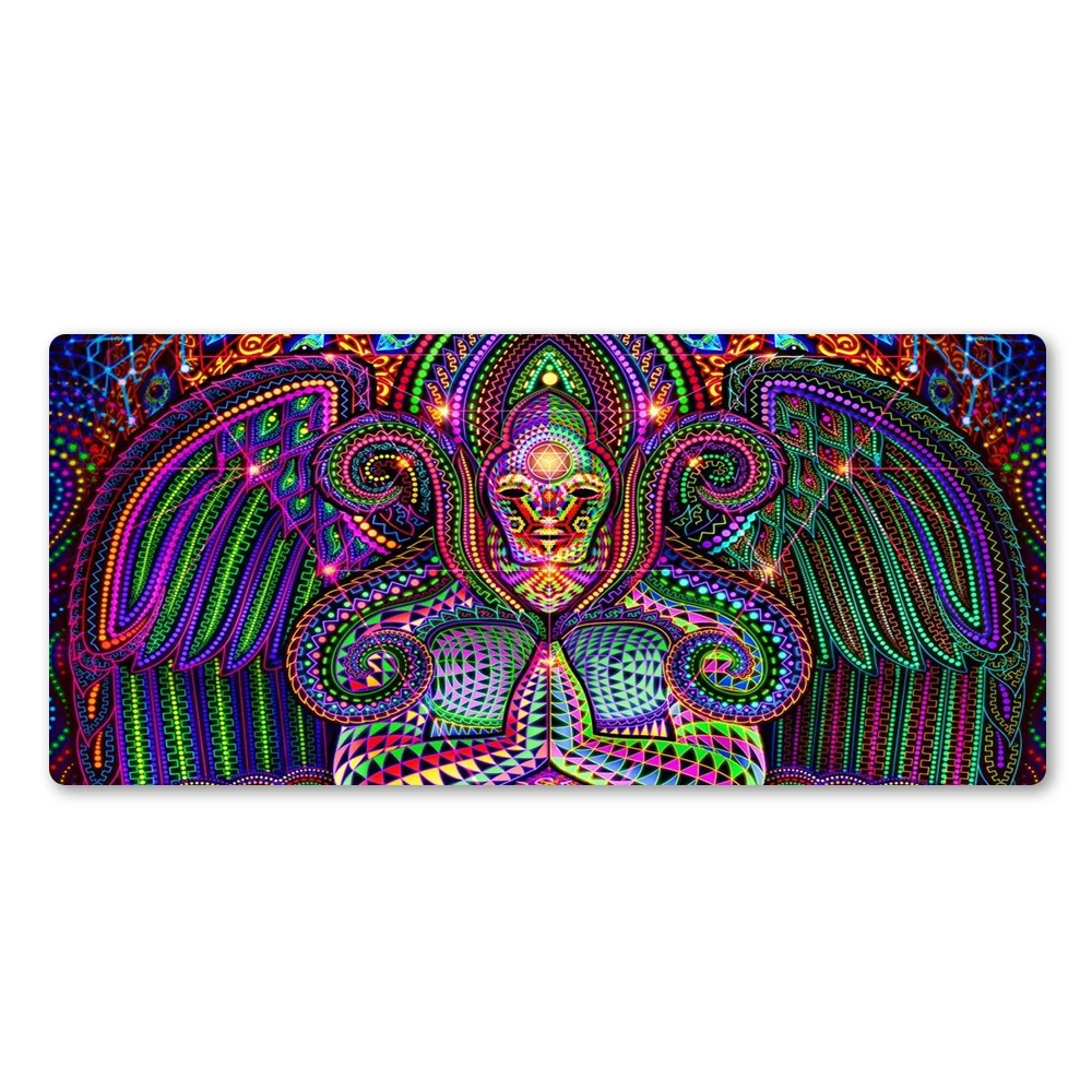 Цветной коврик для мыши Abstract Line Buddha Art высококачественный моющийся компьютерная