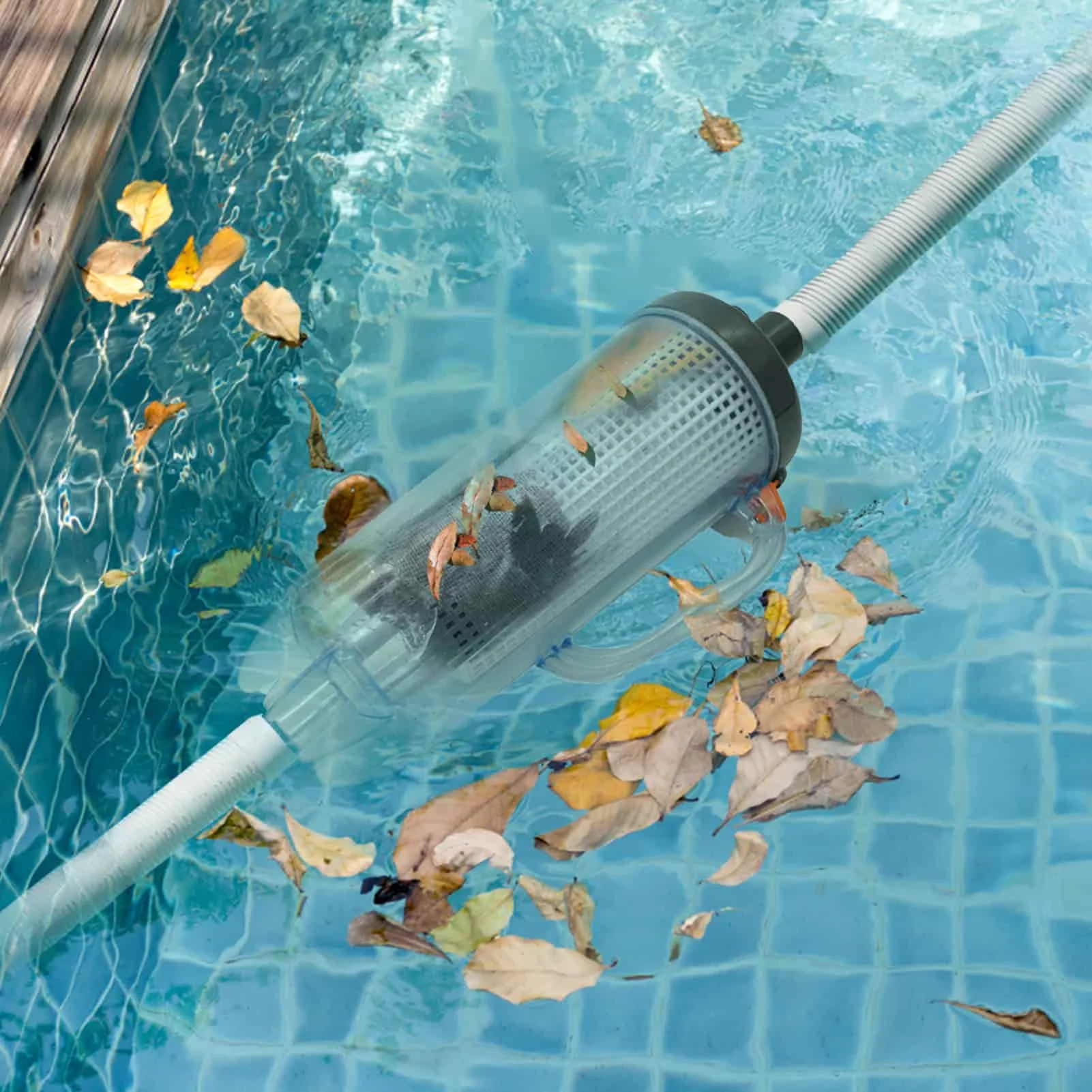 Swimming Pool Cleaner Leaf Catcher Leaf Suction Tank Pool Skimmer Filter Storage Clean Leaves With Filter Basket 24cm Hose