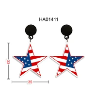 american independence day acrylic black drop earrings american flag stud earrings
