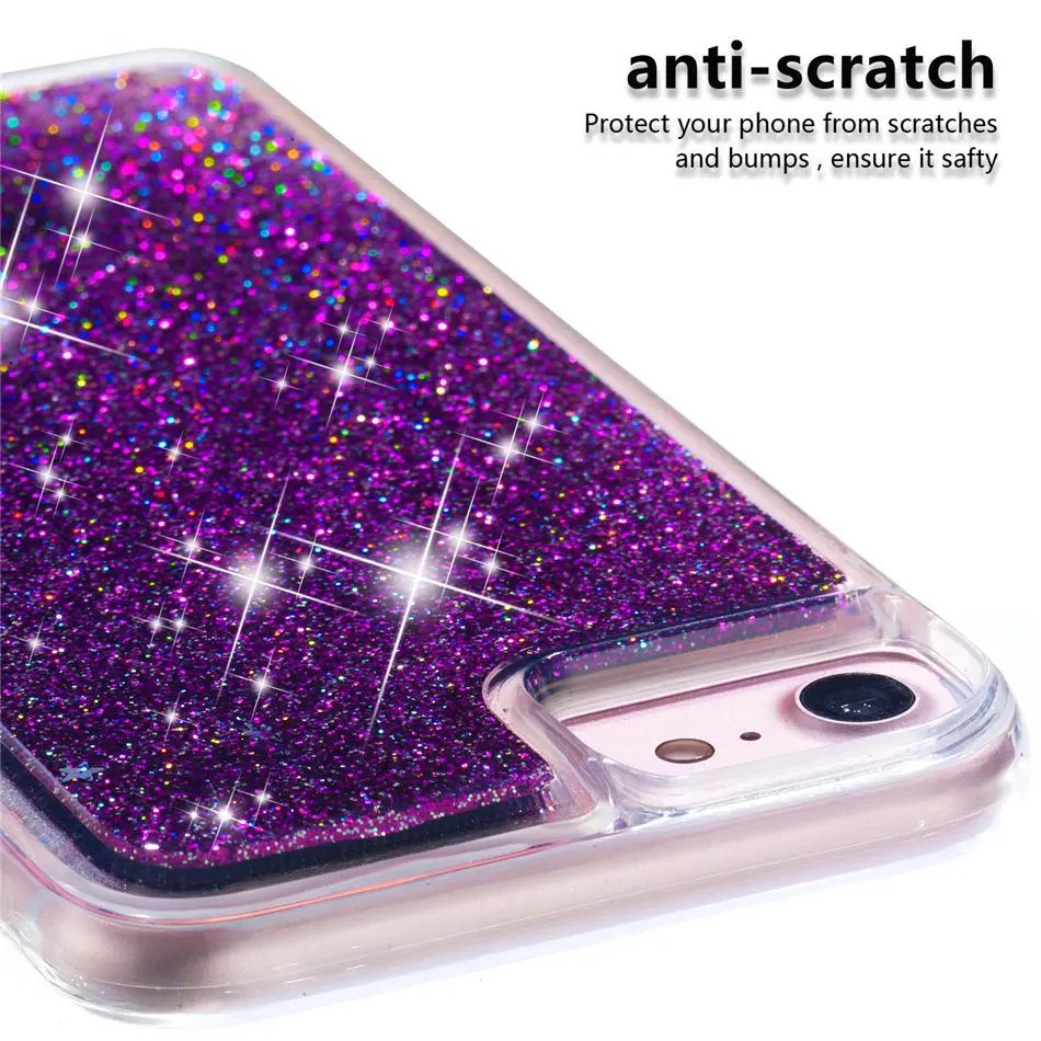 Чехол для iPhone SE 2020 XR X XS 11 Pro Max 8 7 6S Plus 5 5S 4S ipod 6 девочки милый Жидкий Сияющий мягкий