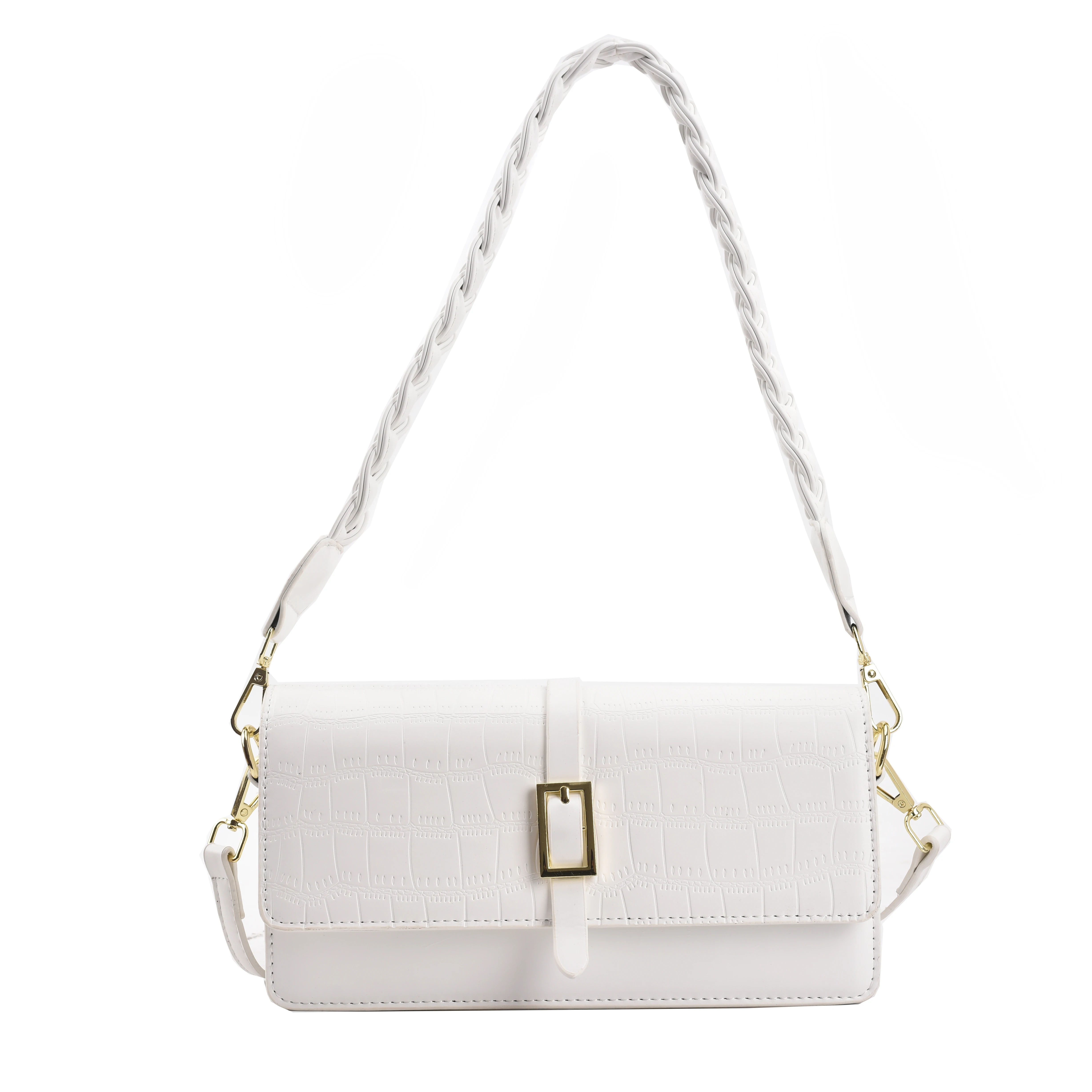 

2021 New Fashion Shoulder Bag Pu alligator print on front face