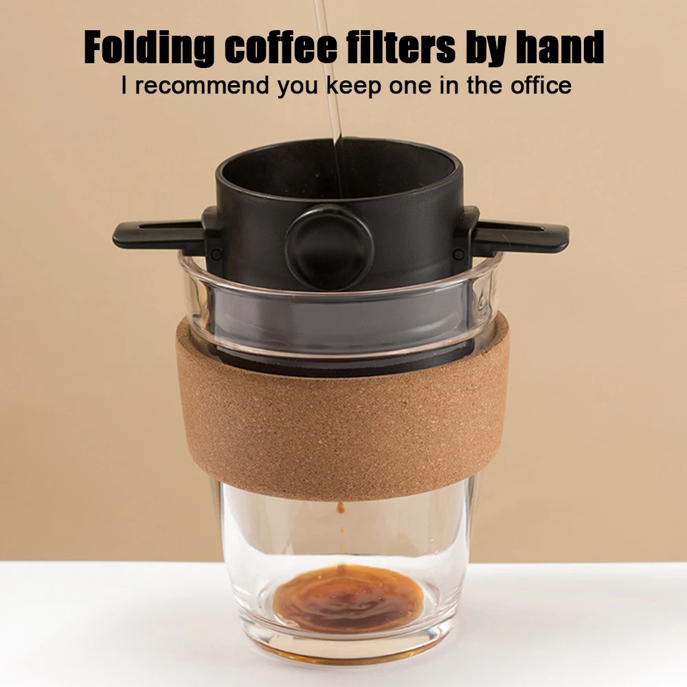 

Foldable Coffee Filter 304 Stainless Steel Drip Coffee Tea Holder Funnel Basket Reusable Tea Infuser And Stand Coffee Dripper