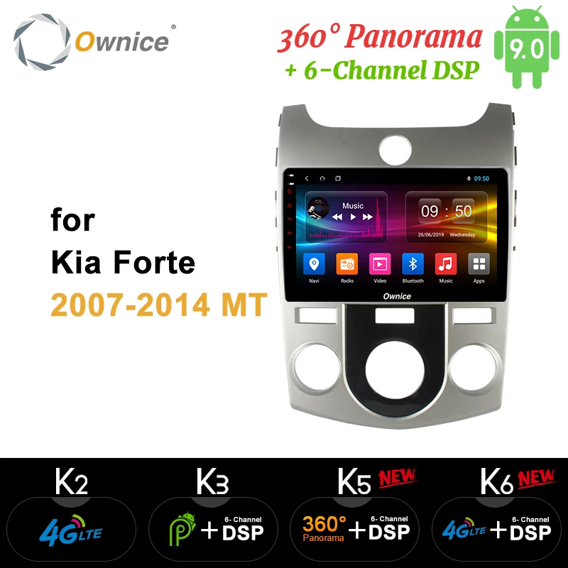 Ownice Android 9 0 360 панорамный автомобильный dvd плеер k3 k5 k6 для KIA FORTE 2007 2010 2011 2012 2013 2014