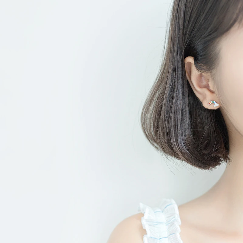 Modian Простые Модные Циркон с радужным блеском облачные украшения романтические