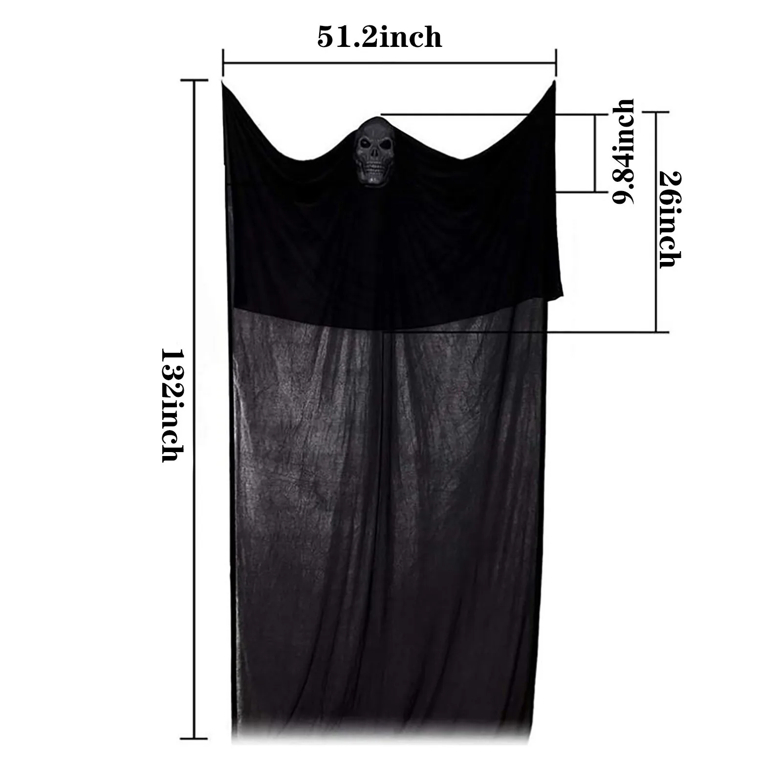 

Halloween Horrible Ghastful Masks Halloween Decoration Voice Control Luminous Voice Horror Mask Hanging Ghost