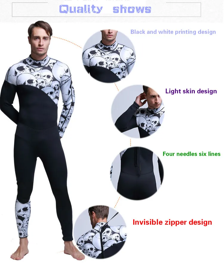 Хлоропрен 3 мм дайвинг костюм мужской анти холодный и теплый для дайвинга | Спорт