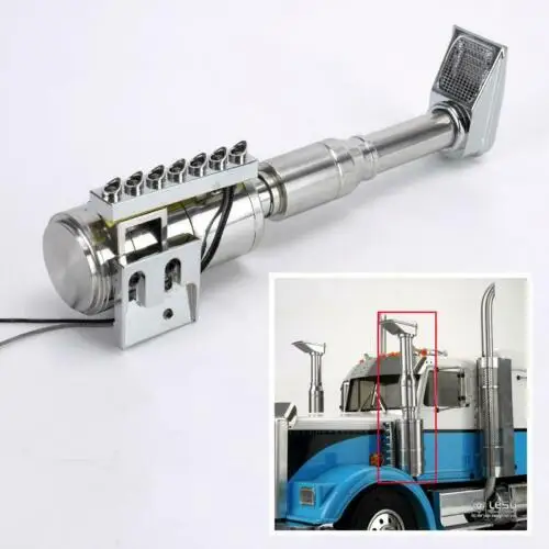 LESU Металлический воздушный фильтр светодиодный дневной свет 1/14 RC DIY Tamiya King Hauler