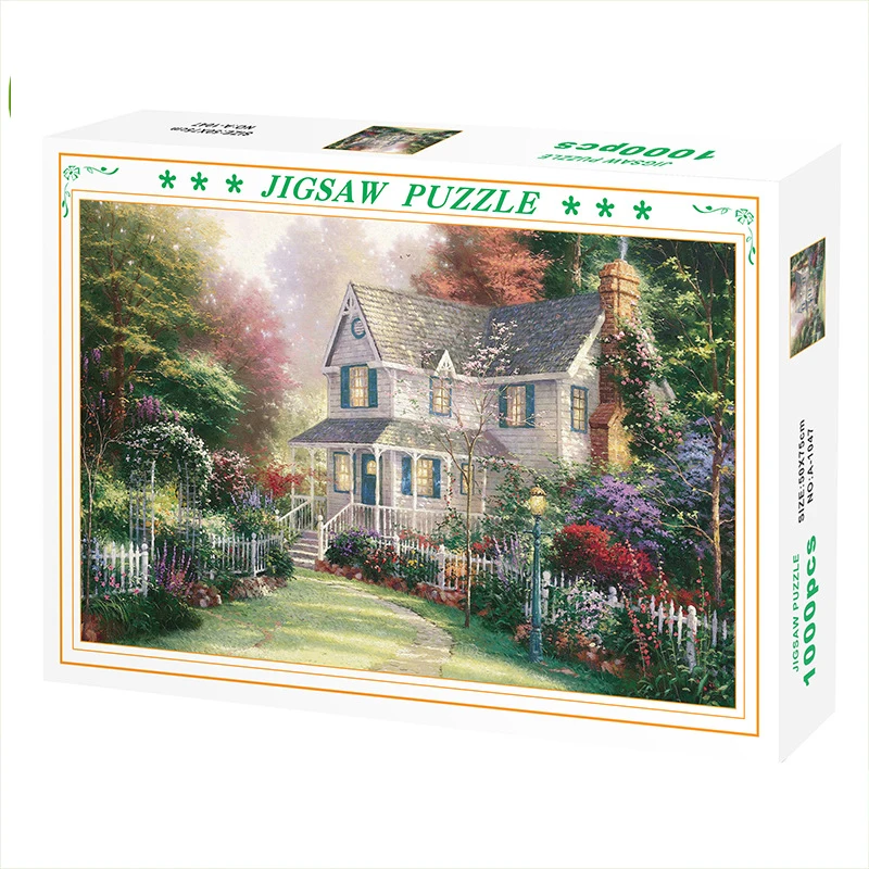 

1000 Pieces Jigsaw Puzzle Challenge Pop Fidget Toy Adults Brain Game ADHD Patience Pattern Paper Puzzle Party Christmas Gift