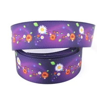 sun flowe printed grosgrain ribbon tape clothing bakery hairbow gift wrapping hairbow headwear diy decoratio 16 75mm