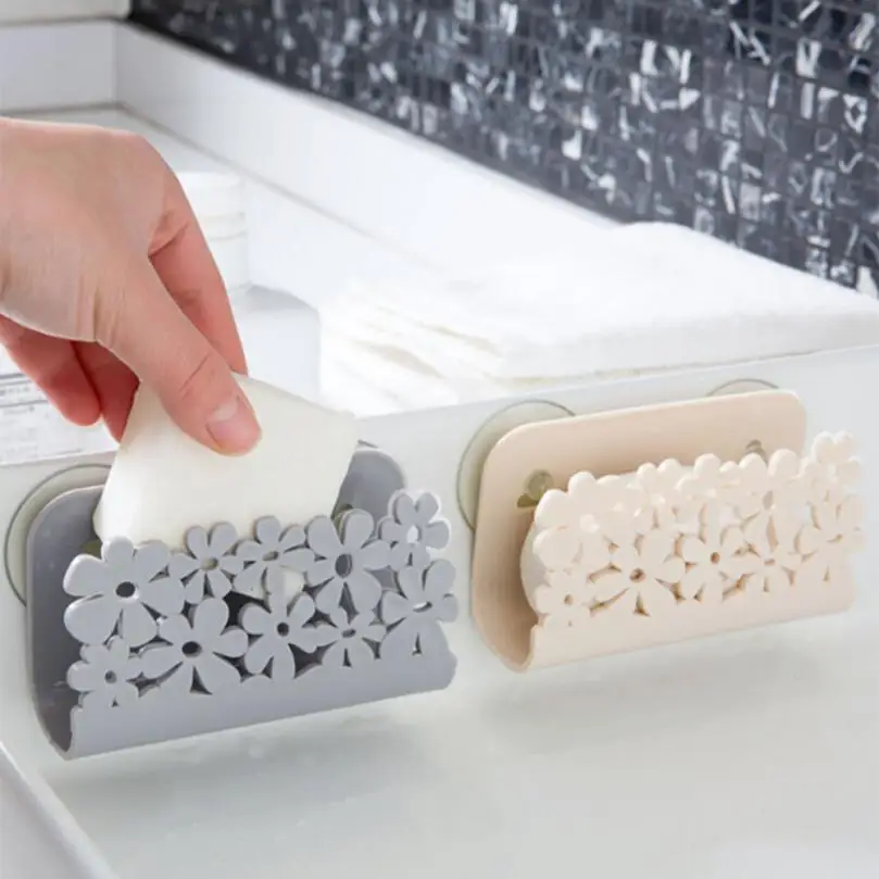 

Kitchen Bathroom Drying Rack Toilet Sink Suction Sponges Holder Rack Suction Cup Dish Cloths Holder Scrubbers Soap Storage