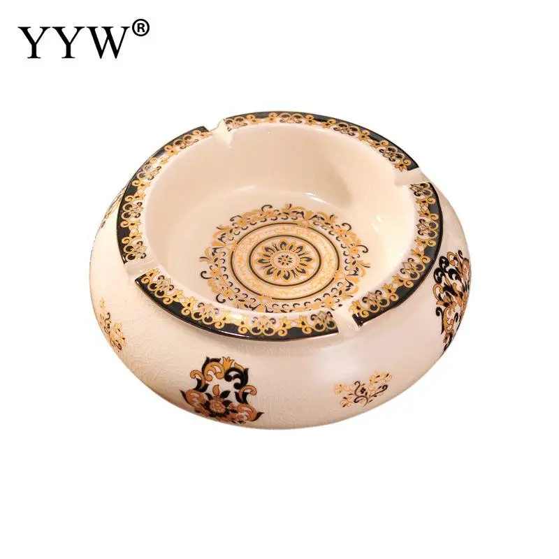 

Smoking Accessories Round Ceramics Ashtray Ash Tray Holder Portable Cigarette Holder Cenicero Ash Tray Ornaments Home Decoration