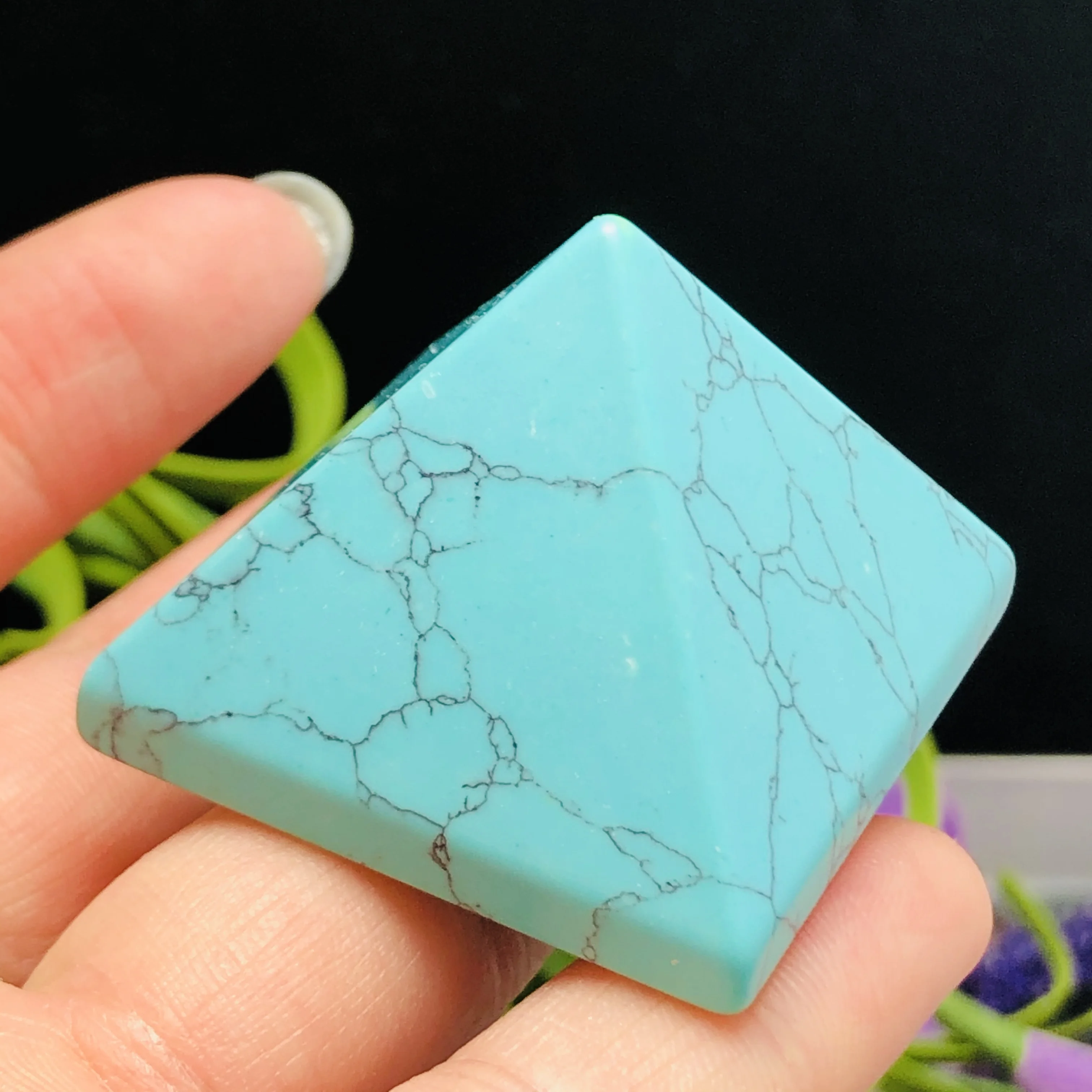 Хрустальная резная Пирамида малахит красивое украшение для дома|Камни| |