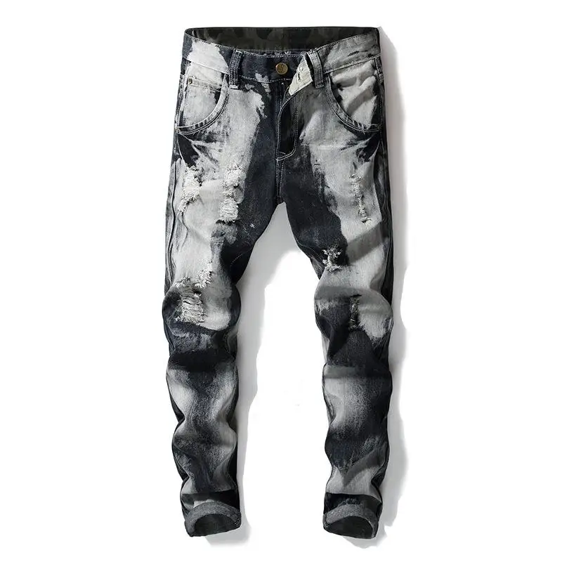 

Men's Simple Jeans Slim Version of the Elastic Denim Pants Causal Trousers
