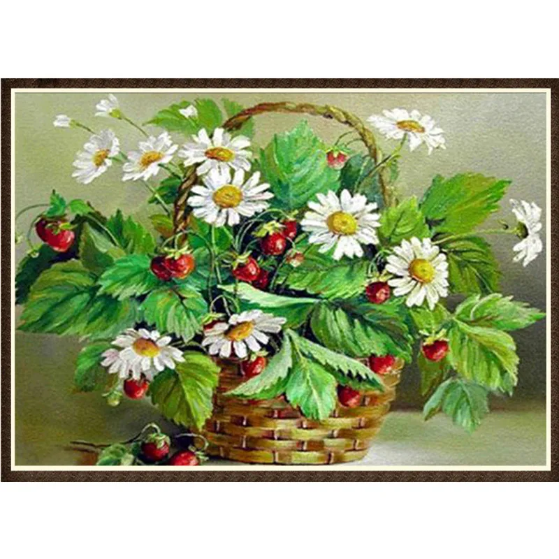 

Full Mosaic Modern Flower Pattern 5D DIY Diamond Embroidery Home Decoration Flower Diamond Painting Cross Stitch New Year Gift