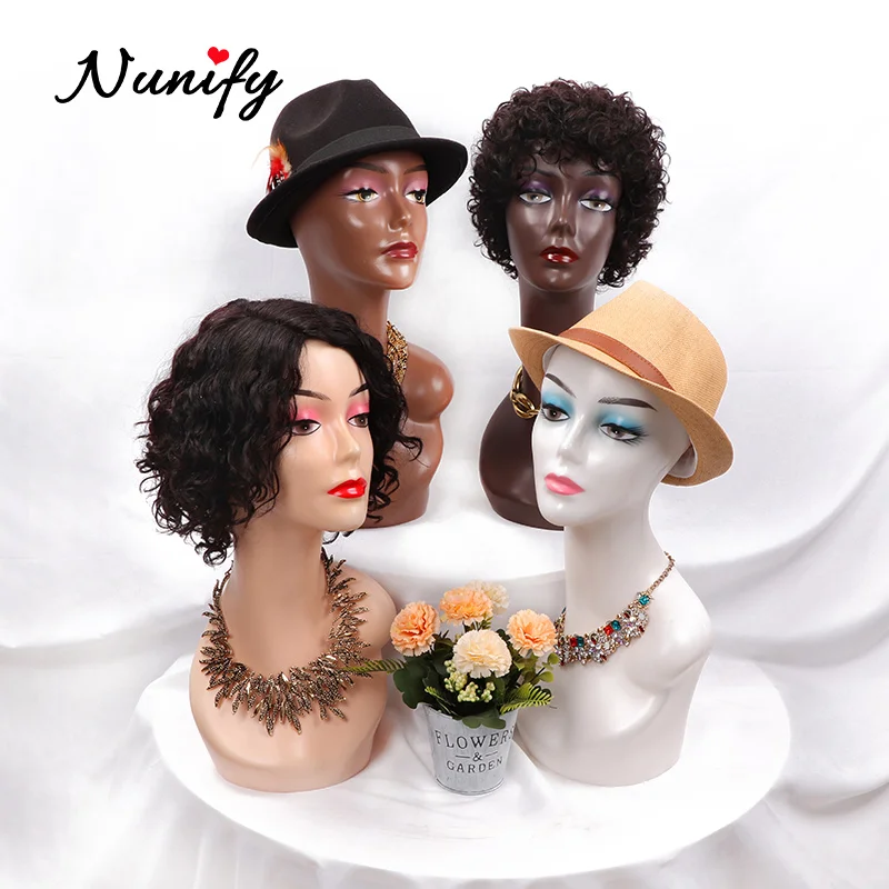 

Nunify Mannequin Head With One Shoulder Realistic Female Wig Display Head Manikin Head For Hat Wigs Sunglasses Jewerly