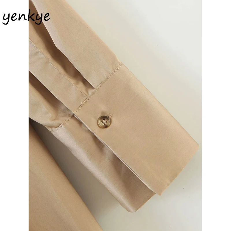 

Vintage Solid Color Cotton Dress Women Long Sleeve Turn-Down Collar Casual Plus Size Dress Female Autumn Dress Vestido
