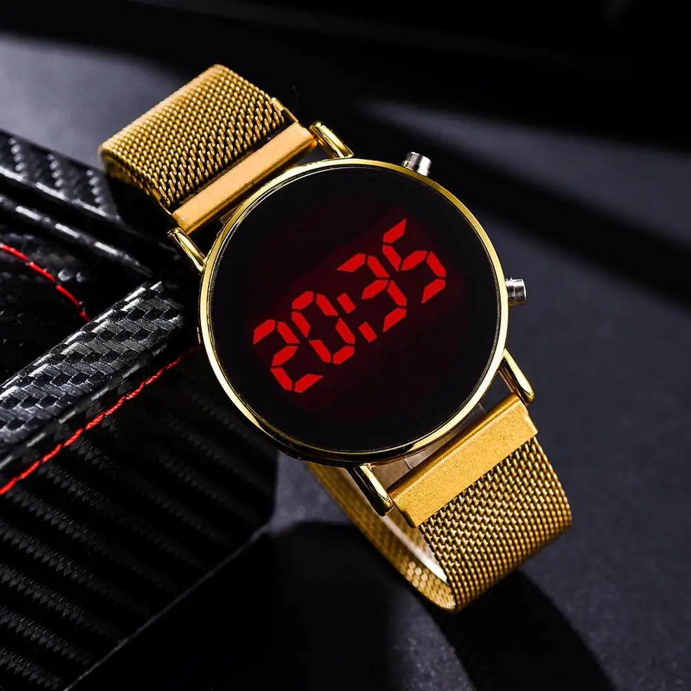 Часы наручные женские с магнитом роскошные Цифровые брендовые дизайнерские