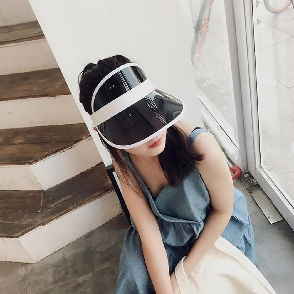 Шляпа от солнца Прозрачная с защитой УФ лучей для мужчин и женщин пластиковый