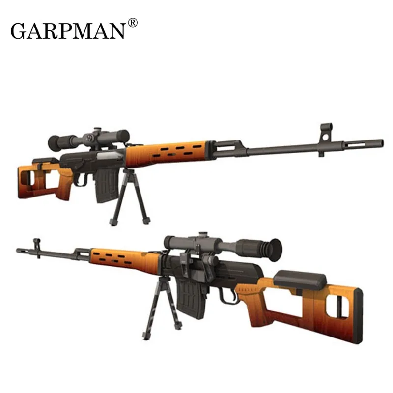 1:1 SVD снайперская винтовка 3D бумажная модель пистолет оружие паззлы бумажное ремесло ручная игрушка
